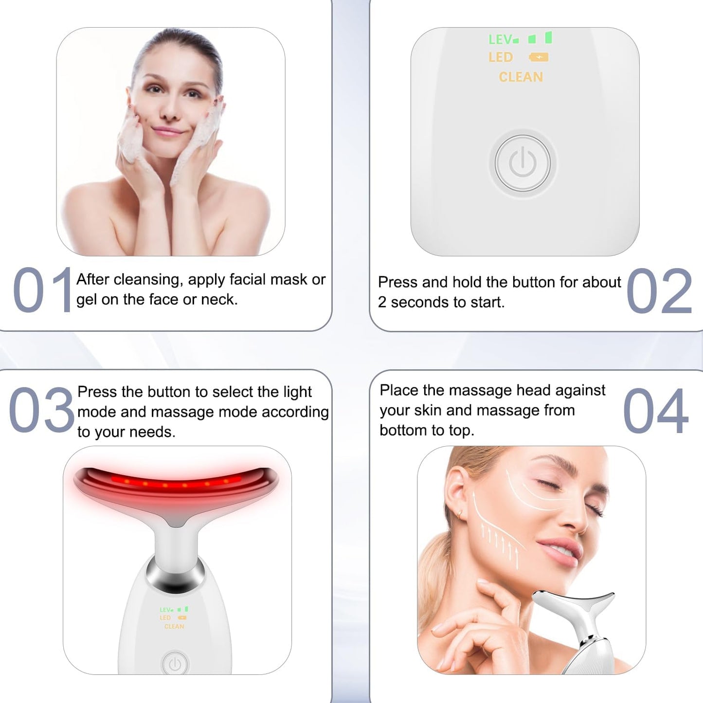 3-in-1 Facial Massager & Skin Lifting Device – Anti-Aging Beauty Tool